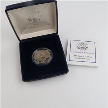 1999 Susan B. Anthony Proof Dollar W/ COA