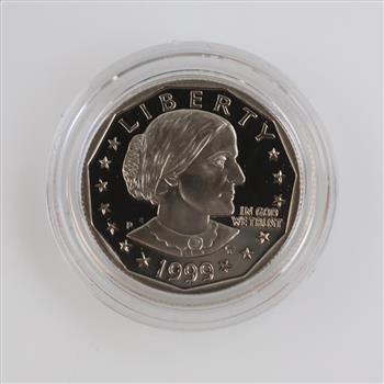 1999 Susan B. Anthony Proof Dollar W/ COA