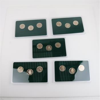 1999 US Mint 50 State Commemorative Quarters; 5 Sets