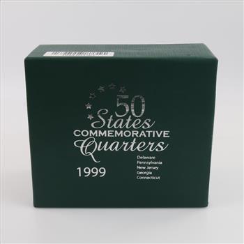 1999 US Mint 50 State Commemorative Quarters; 5 Sets