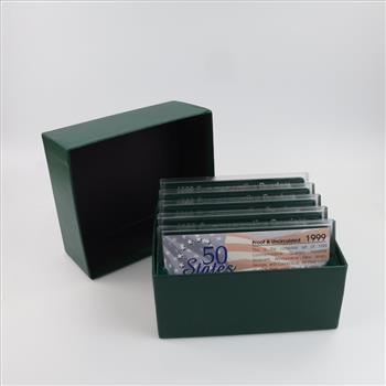 1999 US Mint 50 State Commemorative Quarters; 5 Sets