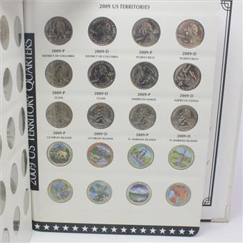 1999-2000 Official State And Territory Quarter Collectors Album, Includes 120 Quarters