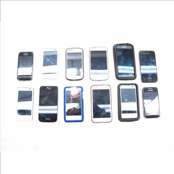 Samsung And Other Assorted Cell Phones - 12 Pieces