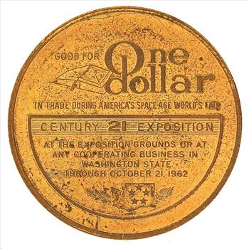 1962 America's Space-Age World Fair Commemorative Coin