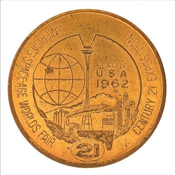 1962 America's Space-Age World Fair Commemorative Coin