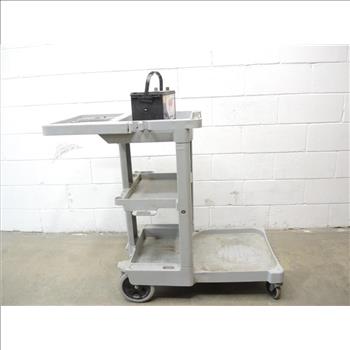 Rubbermaid Push Cart And  Battery