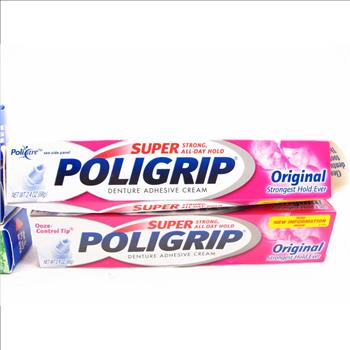Fixodent Denture Cream, Poligrip Denture Cream And More - 6 Pieces
