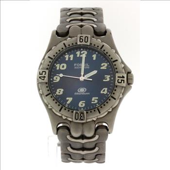 FOSSIL Blue Titanium Quartz Watch