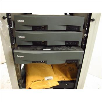 Identix Fingerprint Scanner With Computer And Cabinet With Servers - 2 Pieces