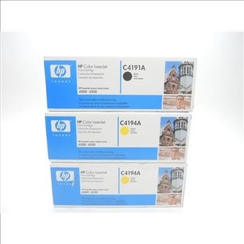 HP Color LaserJet Cartridges, 3 Pieces