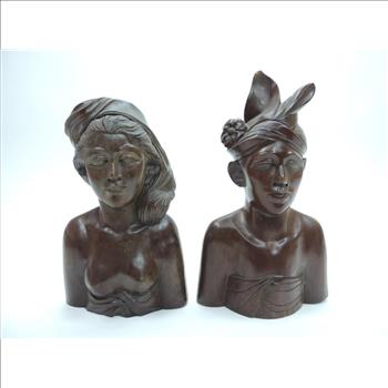 AA Fatimah Wooden Statues, 2 Pieces