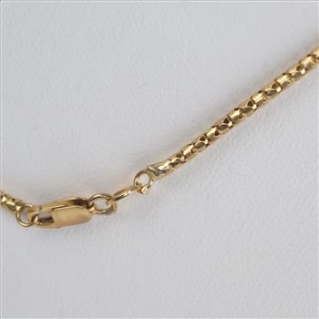 18kt Gold Hollow Link Necklace