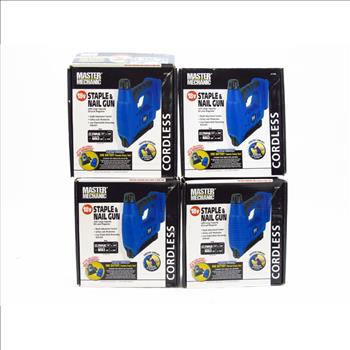 Master Mechanic Cordless Staple & Nail Guns, 4 Pieces