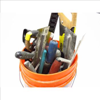 Home Depot Bucket With Assorted Tools