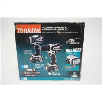 Makita 18V Compact Lithium-Ion Cordless 3-PC. Combo Kit
