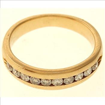 0.45ctw Round Brilliant Cut Diamond Wedding Band 14kt Yellow Gold