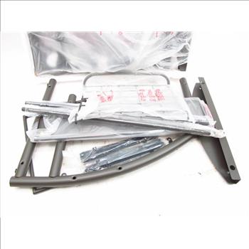 Pewter Glass Computer Cart