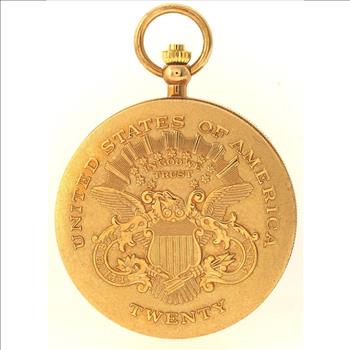 COLIBRI Gold-Tone Pocket Watch