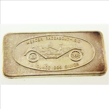 One Troy Ounce .999 Fine Silver Ingot - 1913 Mercer Roundabout