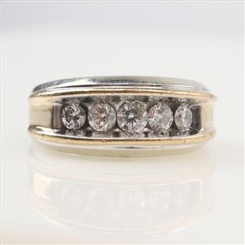 10kt Two-Tone Gold Diamond Band