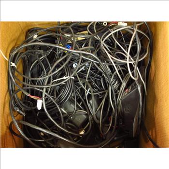 Panasonic Monitor And Assorted Wires And Adapters