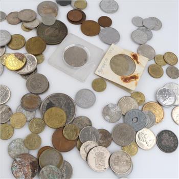 1+lb Foreign & US Coins With Tokens