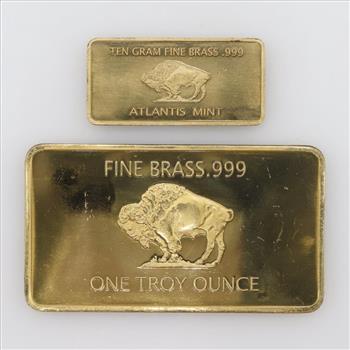 2 Bullion Brass Bars