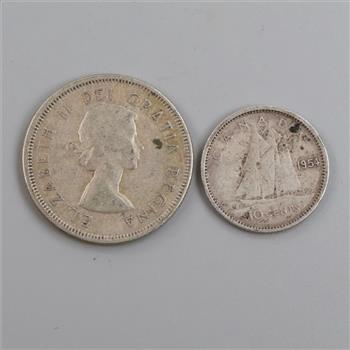 2 Canadian Silver Coins