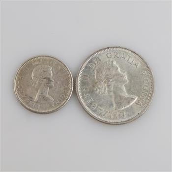 2 Canadian Silver Coins