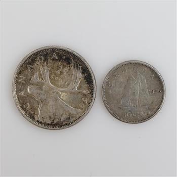 2 Canadian Silver Coins