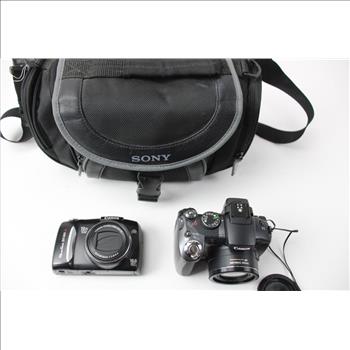 2 Canon Digital Camera, PowerShot S5 , SX120, IS, Charger, Bag