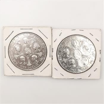 2 Cook Islands One Dollar Coins