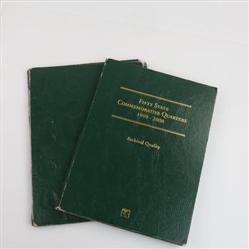 2 Fifty State Commemorative Quarters Booklet; 72+ Pieces