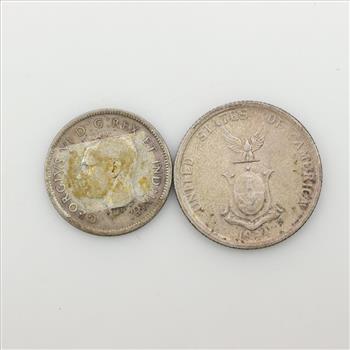 2 Foreign Silver Coins