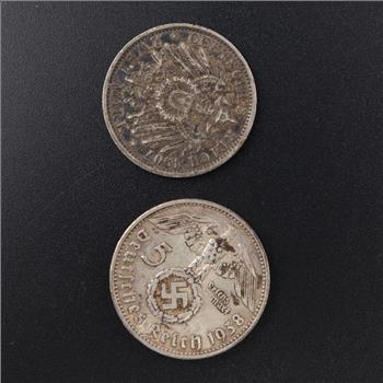 2 German Silver Coins