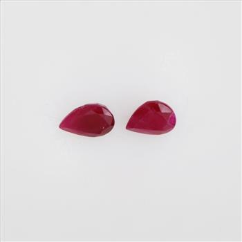 2 Loose Matching Pear Ruby Gemstones