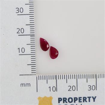 2 Loose Matching Pear Ruby Gemstones