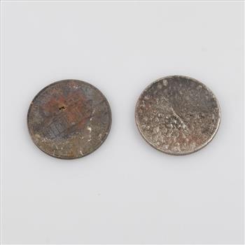 2 Melted Silver Coins
