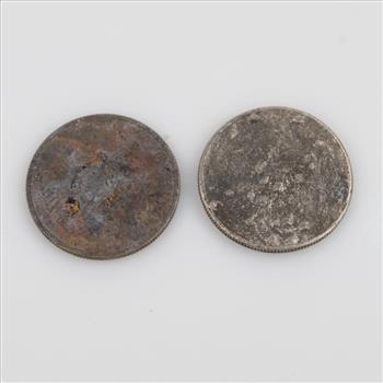 2 Melted Silver Coins