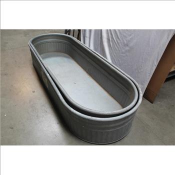 2 Metal Water Troughs