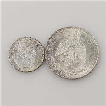 2 Mexican Silver Coins