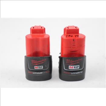 (2) Milwaukee M12 Battery Packs