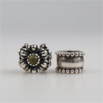 2 Pandora Sterling Silver Charms