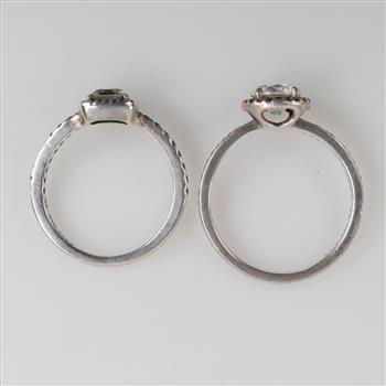 2 Pandora Sterling Silver Rings
