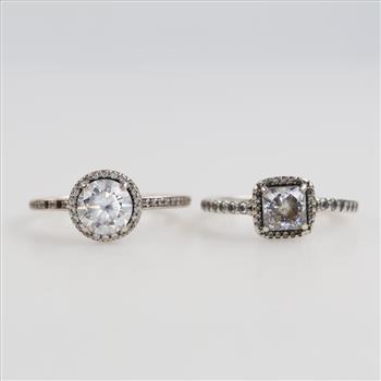 2 Pandora Sterling Silver Rings