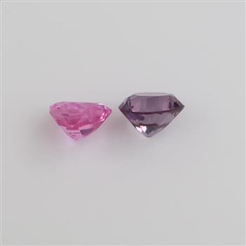2 Pink & Purple Faceted Loose Jewelry Craft Stones