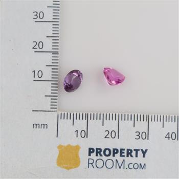 2 Pink & Purple Faceted Loose Jewelry Craft Stones