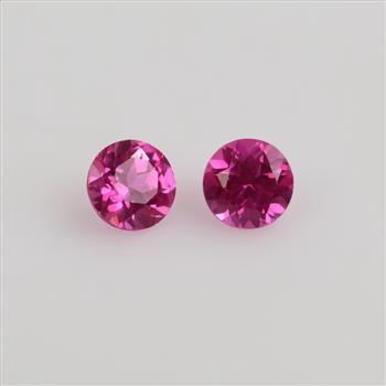 2 Pink Sapphire Loose Facet Stones