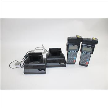 2 PSC PT2000 Portable Data Terminal And 2 PSC PT Dock Charging Stations