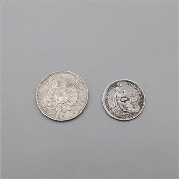 2 Silver Foreign Coins